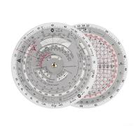 Aviation Plotter Flight Ruler, Plotter Circular Slide Rule, Computer Aviation Plastic Circular Navigation Calculator (E6B-R2)