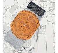 Aviation Plotter Navigation Tool 360 Rotation Slide Rule Transparent ABS For Flight Training And Professional Pilots