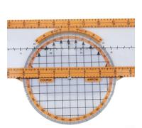 Aviation Plotter with 360 Degree Rotation and Slide Rule for Navigation - Transparent ABS Flight Ruler for CRP-1 CRP-5, for Long Lasting Lightweight Design(B)