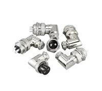 Aviation plug socket elbow GX16-2PIN 3PIN 4PIN 5PIN 6PIN 7PIN 8PIN 9PIN right-angle connector 90-degree right-wing connector IDGTTLDF(GX16-2Pin,10 sets)