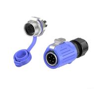 Aviation Socket Connector 2-5 Pin Soldering Type, ABS+ | Electrical Wire Terminal Car Marine Machinery Security , Blue