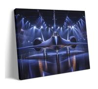 Aviation SR-71 Blackbird Canvas Wall Art, Strategic Reconnaissance Aircraft Hanging Paintings for Living Room Bedroom Office Kitchen Classroom Home Aesthetic Decoration 24x36inch(60x90cm)