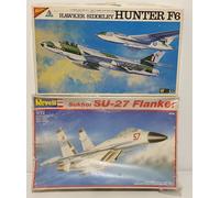 AVIATION : SUKHOI SU-27 FLANKER & HAWKER SIDLEY HUNTER F6 MODEL KIT SET