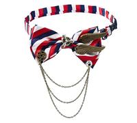 Aviation Theme Punk Necktie With Gear Design Breathable Adjustable Bowtie Neckpiece For Costume Event Masquerades Punk Gear BowTie