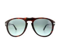 Persol Mens Classic Aviator Dark Havana Light Blue Gradient Sunglasses - Brown, Size: 54x21x140mm - Size 54x21x140mm