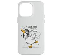 Aviator Duck Dreams Don't Need Logic Whimsical Pilot Bird Case for iPhone 14 Pro Max