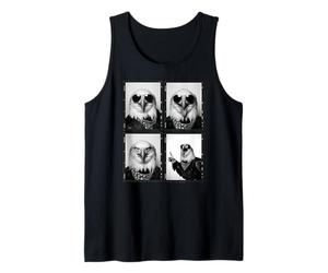 Aviator Eagle Photo Booth - Patriotic Grayscale Animal Poses Tank Top