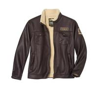 Aviator Faux Suede Jacket Atlas for Men Brown M