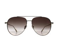 Ferragamo Man SF308S 703 Sunglasses Metal Gold Brown Pilot Normal Normal