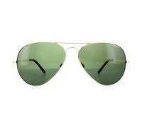 Aviator Light Gold Green Polarized Sunglasses Polaroid Gold One Size