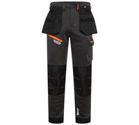 Aviator London Men's Polyester Cargo Workwear Trousers (UK, Waist & Inseam, 28, 32, Grey)