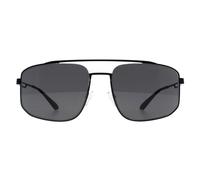 Aviator Matte Black Dark Grey EA2139 Emporio Armani Black One Size