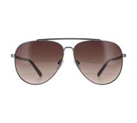 Aviator Matte Gunmetal Brown Gradient GU00059 Guess Grey One Size