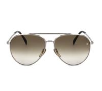 Aviator Metal Sunglasses- male- Eyewear by David Beckham- Sunglasses- Gray- ONE SIZE- Accessories ONE SIZE