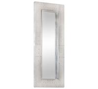 Aviator Mirror Silver Metal 110x50 cm Minimalist Industrial Hall Mirror Sturdy