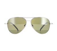 Serengeti Carrara Sunglasses Shiny Silver / Polarized Green 555nm