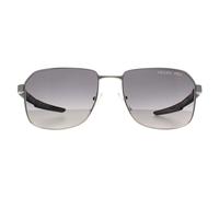 Prada Linea Rossa Man PS 54WS 1BC06G Sunglasses Metal Silver Grey Squared Polarized Shaded