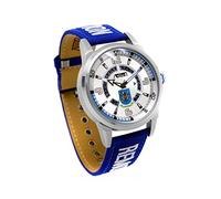 AVIATOR Watch AV-1089-3 - Pilot Watch Men's 10 ATM Full Calendar ACAR, with Metal Dial and Blue RBF Embroidered Bracelet in Nylon and Leather, 44 mm Case and Toughened Mineral Glass.