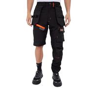 Aviator Workwear 2-in-1 Tactical Cargo Trousers, Professional Black Work Pants with Multiple Pockets (UK, Waist & Inseam, 34, 31, Black)