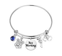 Aviators Appreciation Gift Pilot Safety Gift Polite Charm Bracelet for Aviator Wife Girlfriend (PoliteBracelet)
