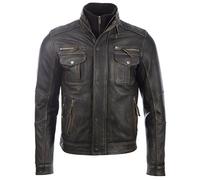 Aviatrix Men's Real Leather Special Vintage Distressed Fashion Jacket (S8T4), L / Chest 42 inches, Vegas