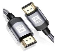 AviBrex 4K HDMI Cable 6M, HDMI 2.0 Cable High Speed 18Gbps Nylon Braided HDMI Lead Support 4K@60Hz 2K@144/165Hz,2160p,1080p,3D,HDCP 2.2,ARC Compatible TV,Blu-Ray,PS4/5,Xbox,Projector,Soundbar,PC-Grey