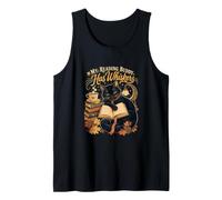 Avid Bookworm My Reading Buddy Has Whiskers Black Cat Tank Top