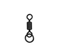 Avid Carp Outline Links Ring Swivels | Size 7 | Qty 10 | Carp Fishing Ring Swivels for Rig Making | Steel Construction | Anti Glare Black Finish | Code A0640143