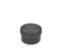 Avid Carp Small Hookbait Pots x4 for Storing Glugged or Soaked Fishing Baits Securely | Screw-Top, Leak-Resistant Lid with a Rubber O-Ring Seal | Translucent Smoke Grey | 7cm x 7cm x 4cm | A0640158