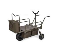 Avid Carp Transit Tri-Terrain Carp Fishing Barrow | Quick Release Front Wheel | 360° Rear Wheels | Waterproof Lid | Adjustable Handles | Extending Side Bars and Front Rack | Rod Y-Bar | Code A1130007