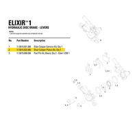 SRAM Caliper Piston Kit Avid Elixir 11.5015.032.000 – Pressure Foot – 1 Piece, Black