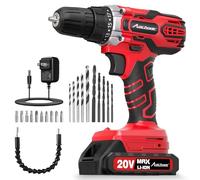 AVID POWER 20V MAX Power Drill Kit, Cordless Drill Set with Battery and Charger, 2 Variable Speed, 3/8-Inch Keyless Chuck, 19 Position and 22pcs Bits