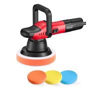 AVID POWER Dual Action Car Buffer Polisher, 6 Inch Orbital Polisher for Car Detailing with 6 Variable Speeds, Detachable Handle & 3 Polishing Pads