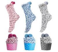 AVIDA ZEN Cupcake Socks - Fluffy Women's Bed & Thermal Socks - Multicolor, Perfect for Gifts & Occasions