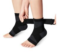 AVIDDA Ankle Support Brace 1 Pair, Adjustable Plantar Fasciitis Support Strap Compression Foot Sleeves for Sprained Ankle, Running, Sports Protection and Pain Relief