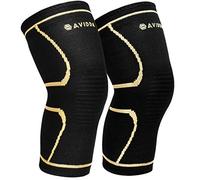 AVIDDA Knee Support Brace 2 Pack - Compression Knee Sleeves for Arthritis, Joint Pain, Ligament Injury, Meniscus Tear, ACL, MCL, Tendonitis, Running, Squats, Sports