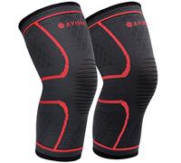 AVIDDA Knee Support Brace 2 Pack - Compression Knee Sleeves for Arthritis, Joint Pain, Ligament Injury, Meniscus Tear, ACL, MCL, Tendonitis, Running, Squats, Sports