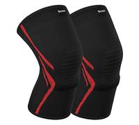 AVIDDA Knee Support Brace 2 Pack - Compression Sleeves for Arthritis, Joint Pain, Ligament Injury, Meniscus Tear, ACL, MCL, Squats, Sports, Red with Spring Stabilizer, XL, 0.29 kilograms