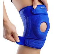AVIDDA Knee Support for Men and Women - Knee Brace with Open Patella - Compression Sleeve with 3 Straps for Running, Sports, Arthritis, Joint Pain Relief, ACL, MCL, Tendonitis - Blue