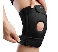 AVIDDA Knee Support for Men and Women - Knee Brace with Open Patella - Compression Sleeve with 3 Straps for Running, Sports, Arthritis, Joint Pain Relief, ACL, MCL, Tendonitis - Black