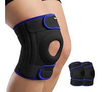 AVIDDA Knee Support with Open-Patella Design for Joint Pain, Sports, Injury Rehabilitation, Adjustable Knee Brace for Men Woman with 3 Straps, for Knee Circumference 1Pair(12.5" to 18.5")