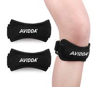 AVIDDA Patella Tendon Knee Support Strap 2 Pack,Adjustable Knee Brace&Knee Pain Relief Support Strap for Women and Men Dancing,Weight Lifting,Squats,Ride a Bicycle,Hiking Running