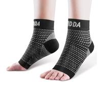 AVIDDA Plantar Fasciitis Socks 2 PAIRS, Compression Foot Sleeves for Sport Arthritis Pain Relief, Ankle Support Brace for Men and Women Black XL