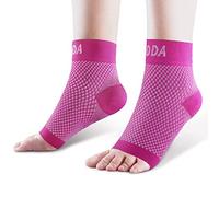 AVIDDA Plantar Fasciitis Socks with Heels Arch Supports, Compression Sleeves Ideal for Arthritis Pain Relief and Suitable for Sports, Ankle Supports for Men and Women Pink-1-M