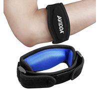 AVIDDA Tennis Elbow Support Strap, Adjustable Elbow Brace with Compression Pad for Tennis Elbow, Golfers Elbow, Pain Relief, Men, Women Blue 1 Pack