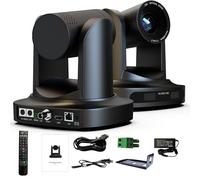 AVIDEONE PTZ Camera 20X Optical Zoom with HDMI 3G-SDI 1080P 60Fps, PoE IP Live Streaming, RS232/RS485 Control (Black)