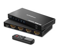 AVIDGRAM HDMI 2.1 Switch 3 In 1 Out, 4K120Hz, 8K60Hz, IR Remote | 48Gbps HDMI 2.1 3x1 switch with HDR10, HDCP 2.3, VRR and auto switching, Compatible with PS5, Fire TV, HDTV, Monitor