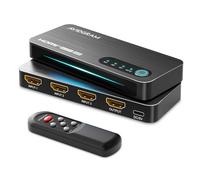 AVIDGRAM HDMI 2.1 Switch 3 In 1 Out, 4K120Hz, 8K60Hz, IR Remote | 48Gbps HDMI 2.1 3x1 switch with HDR10, HDCP 2.3, VRR and auto switching, Compatible with PS5, Fire TV, HDTV, Monitor