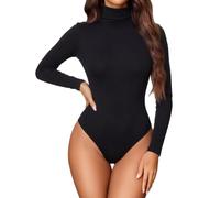 Avidlove Bodysuit for Women UK Long Sleeves Bodysuits Turtle Neck | Casual Slimming,Basic Undershirt,Leotard Top,With Snap Crotch,Comfort Soft,Everyday
