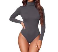 Avidlove Bodysuit for Women UK Long Sleeves Bodysuits Turtle Neck | Casual Slimming,Basic Undershirt,Leotard Top,With Snap Crotch,Comfort Soft,Everyday